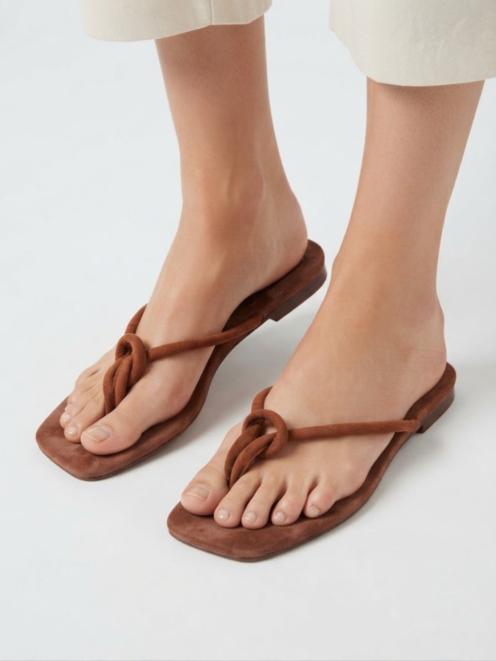 Jeffrey Campbell Brown Suede Thong Sandals Size 9 / 40